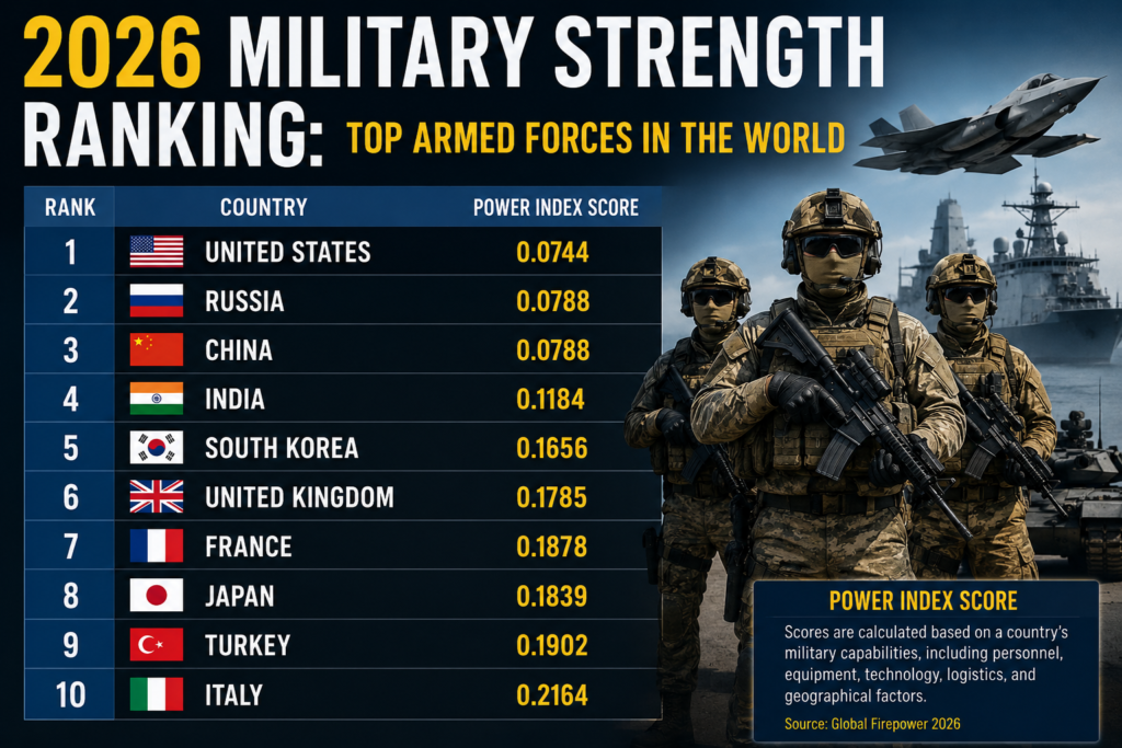 2026 Military Strength Ranking: Top Armed Forces in the World