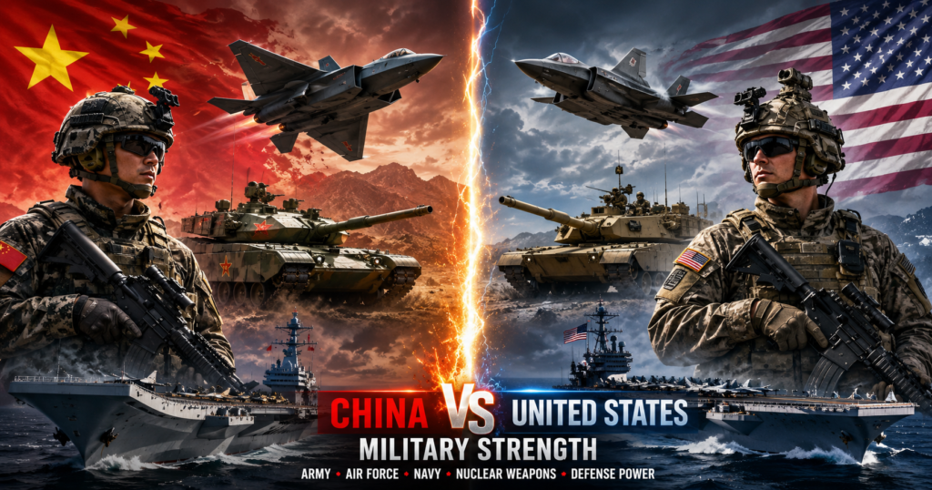 China vs United States Military Strength- Army, Air Force, Navy, Nuclear Weapons & Defense Power