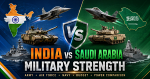 India vs Saudi Arabia Military Strength : Army, Air Force, Navy, Budget and Power Comparison