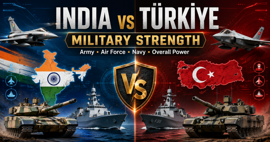 India vs Türkiye Military Strength: Army, Air Force, Navy and Overall Power Comparison
