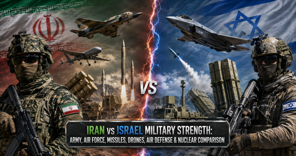 Iran vs Israel Military Strength: Army, Air Force, Missiles, Drones, Air Defense & Nuclear Comparison