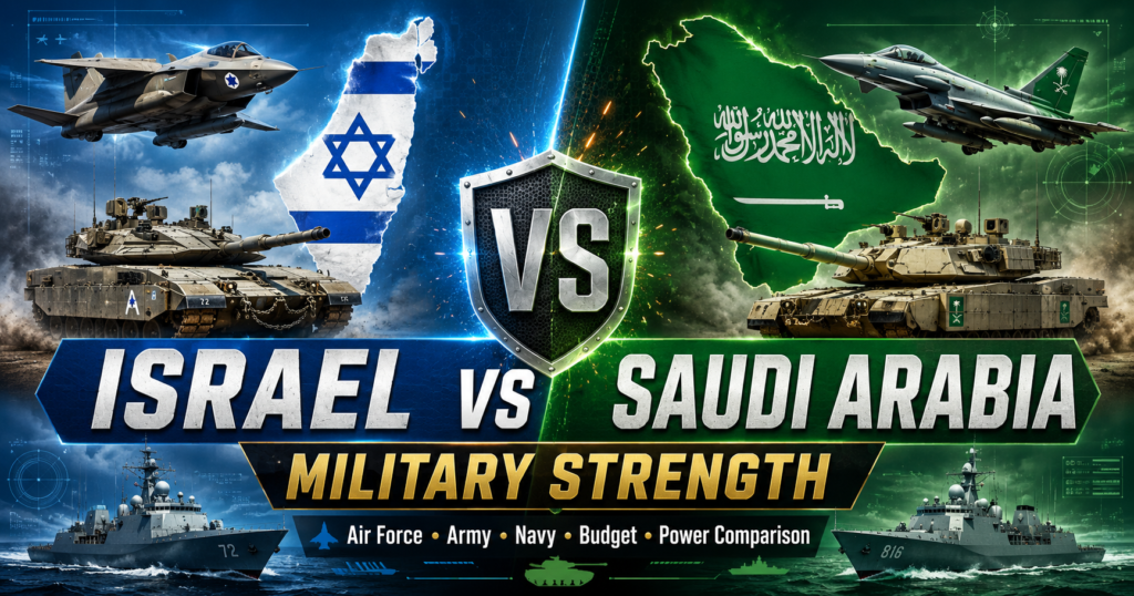 Israel vs Saudi Arabia Military Strength : Air Force, Army, Navy, Budget and Power Comparison-