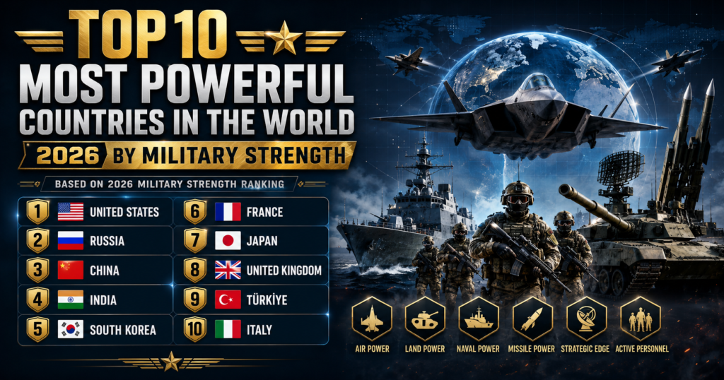 Top 10 Most Powerful Countries in the World 2026 by Military Strength-