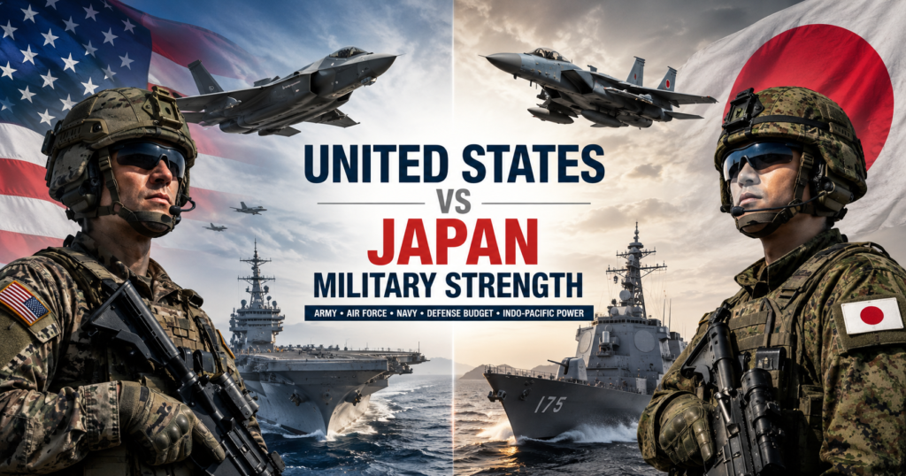 United States vs Japan Military Strength - Army, Air Force, Navy, Defense Budget & Indo-Pacific Power